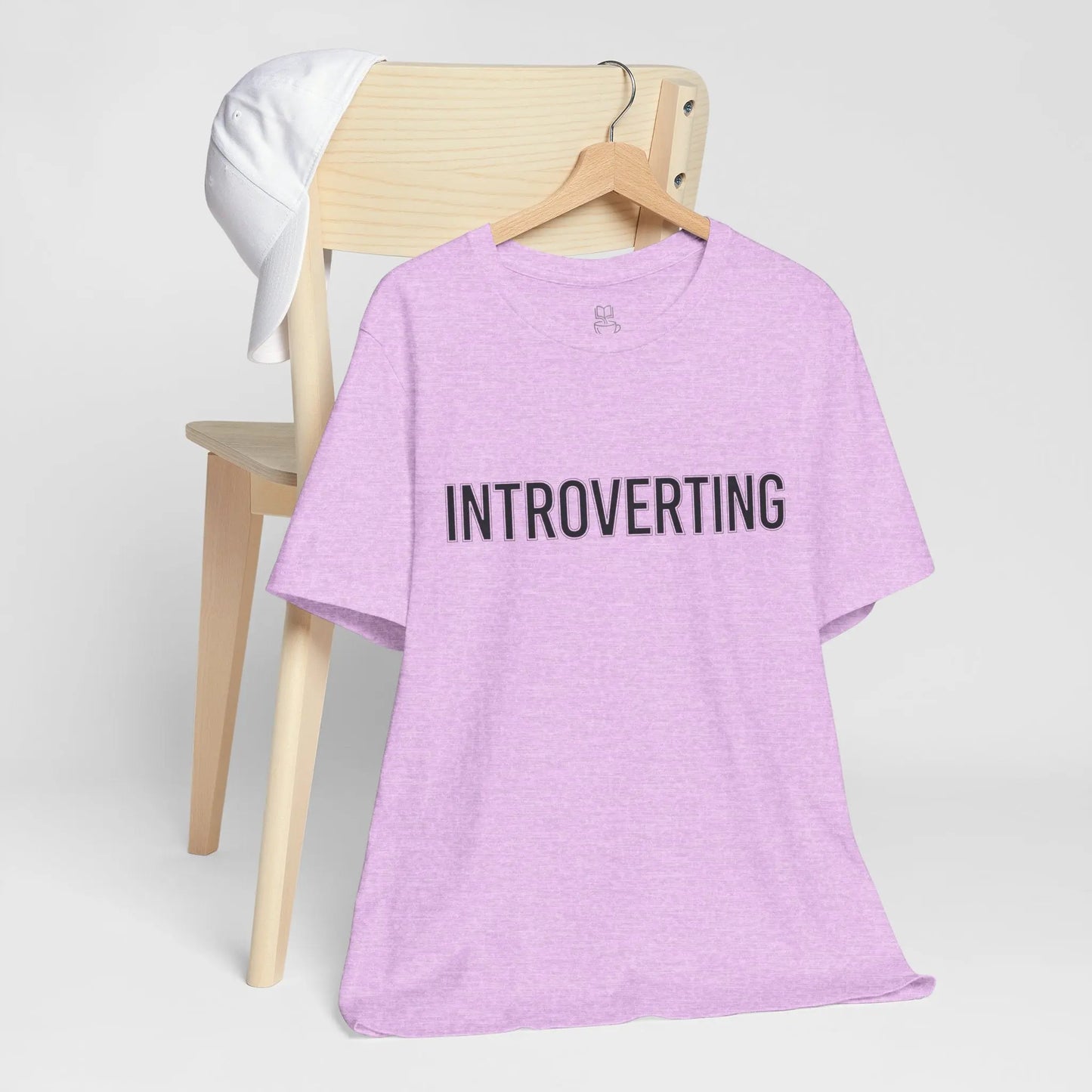 Introverting T-Shirt — Minimalist 'INTROVERTING' Graphic Tee for Introverts Printify