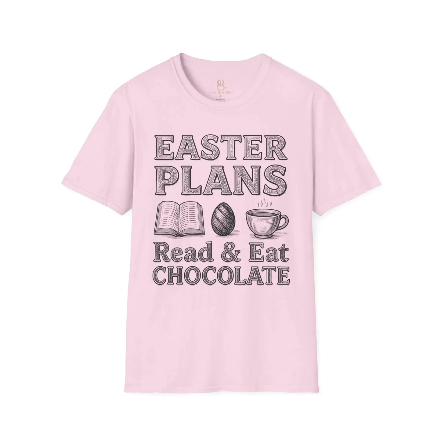 Easter T-shirt — "Read & Eat Chocolate" Holiday Tee Printify