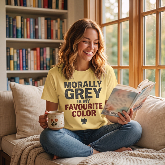 Morally Grey Is My Favorite Color Shirt — Dark Romance Reader Tee BookTok Bookish Gift Comfort Colors Villain Reader Shirt Fantasy Romance Gift Bookworm Tee