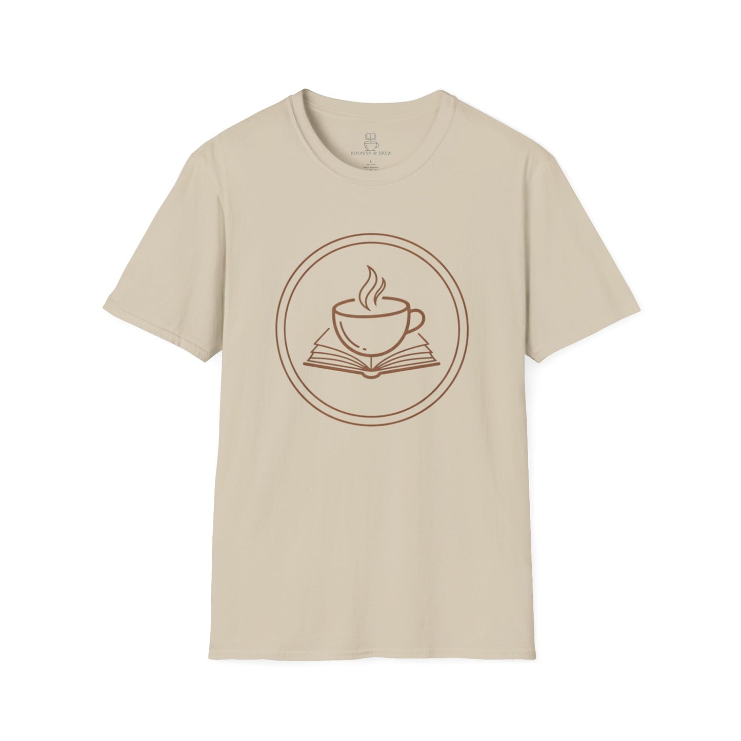 Book and Coffee Emblem T-Shirt – Minimal Bookish Apparel - BOOKISH & BREW