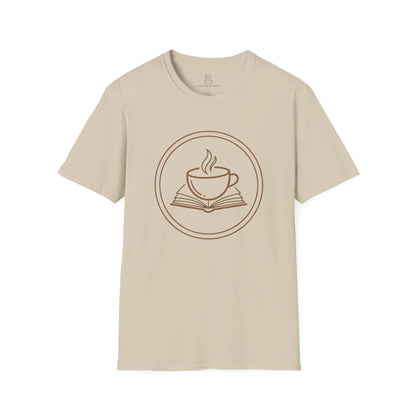 Book and Coffee Emblem T-Shirt – Minimal Bookish Apparel - BOOKISH & BREW