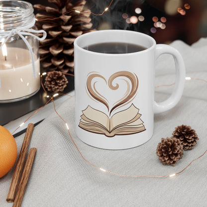 Book and Coffee Mug – Cozy Book Lover Coffee Cup Illustration - BOOKISH & BREW