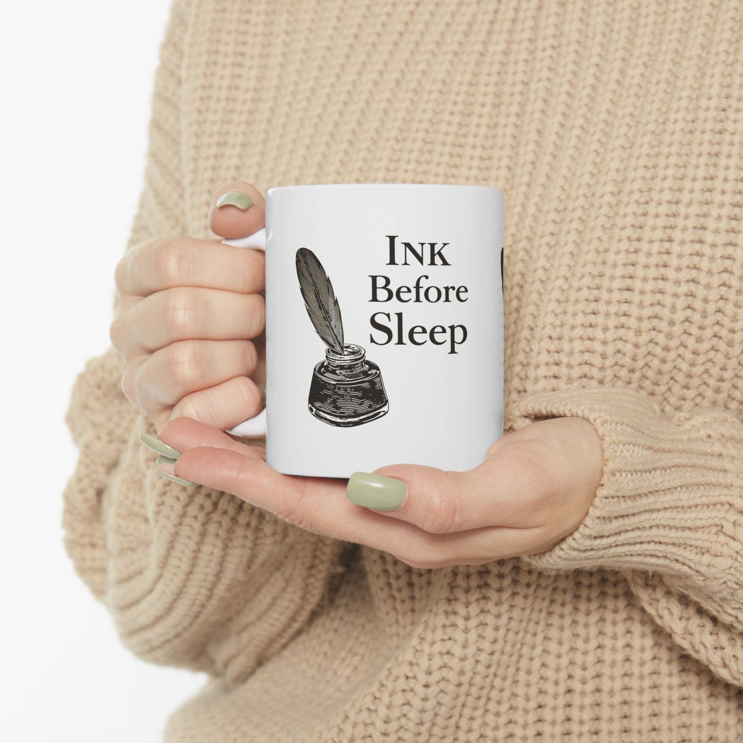 Ink Before Sleep Mug | Writer Dark Academia Coffee Cup | Literary Gothic Gift - BOOKISH & BREW