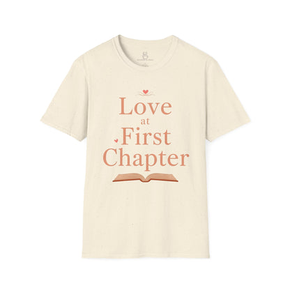 Love at First Chapter T-Shirt | Romance Reader Gift & Bookish Tee Printify