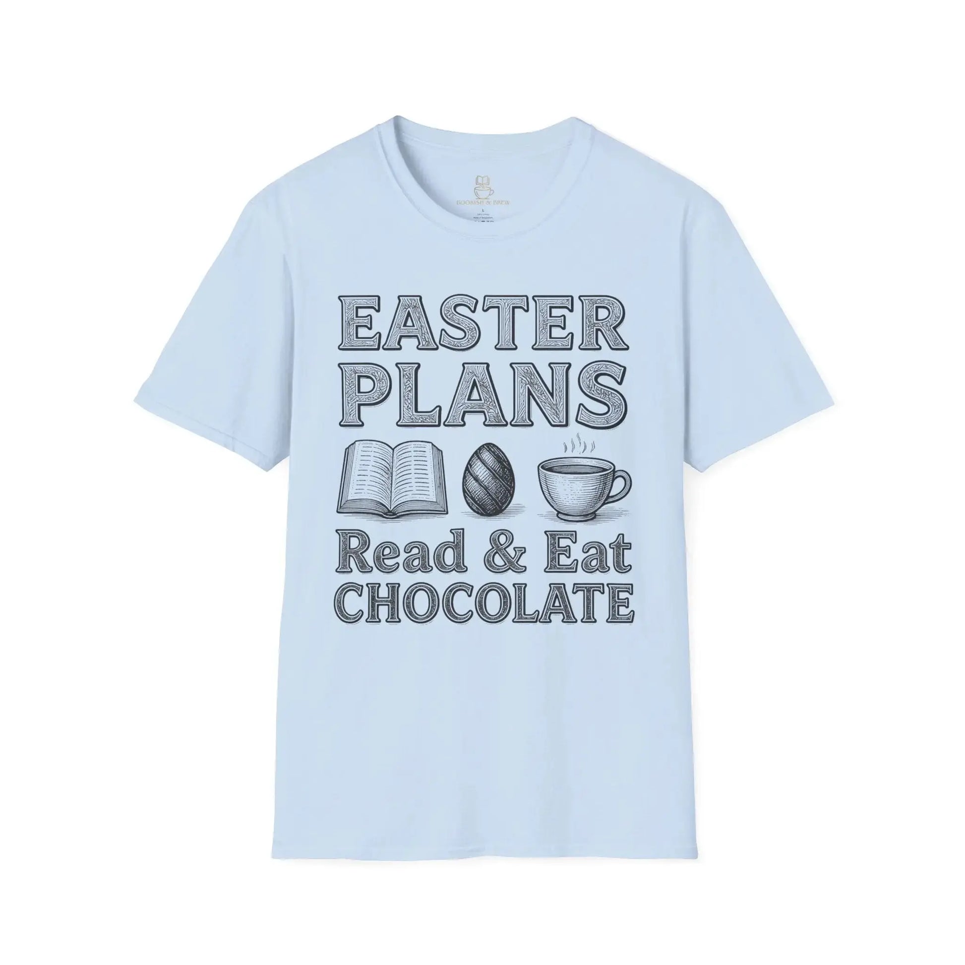 Easter T-shirt — "Read & Eat Chocolate" Holiday Tee Printify