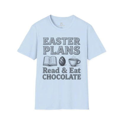 Easter T-shirt — "Read & Eat Chocolate" Holiday Tee Printify