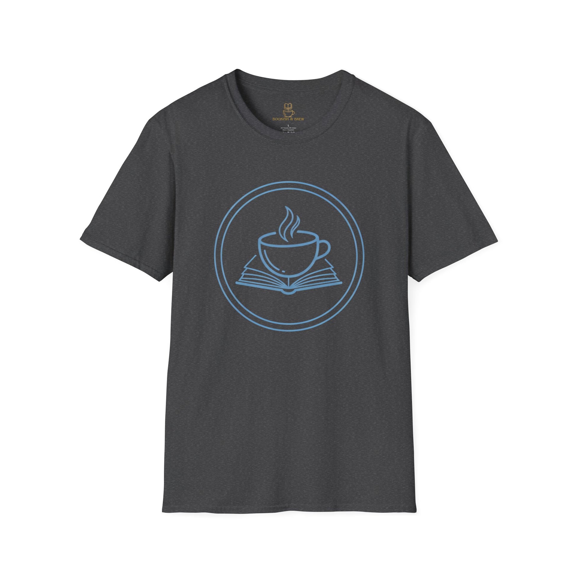Book and Coffee Emblem T-Shirt – Minimal Bookish Apparel - BOOKISH & BREW