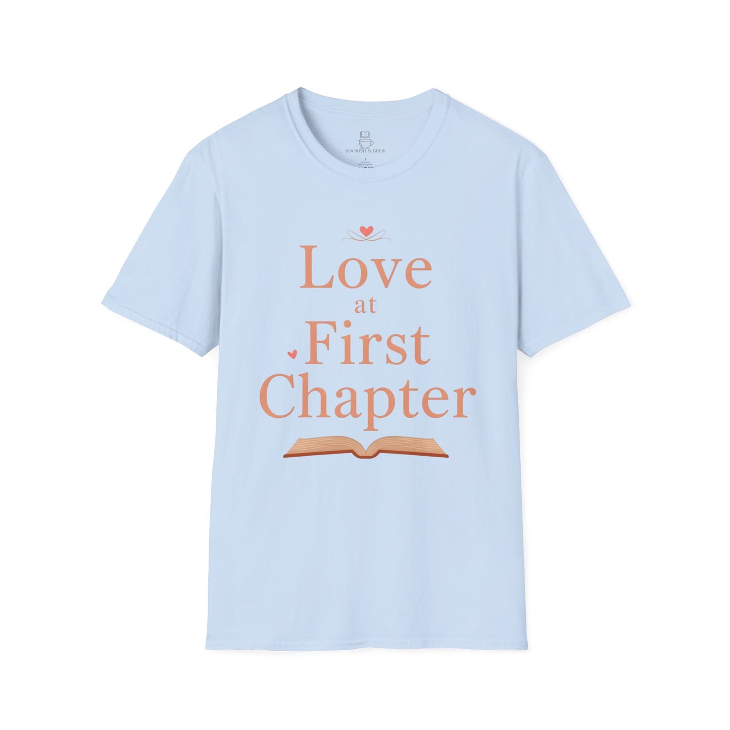 Love at First Chapter T-Shirt | Romance Reader Gift & Bookish Tee Printify
