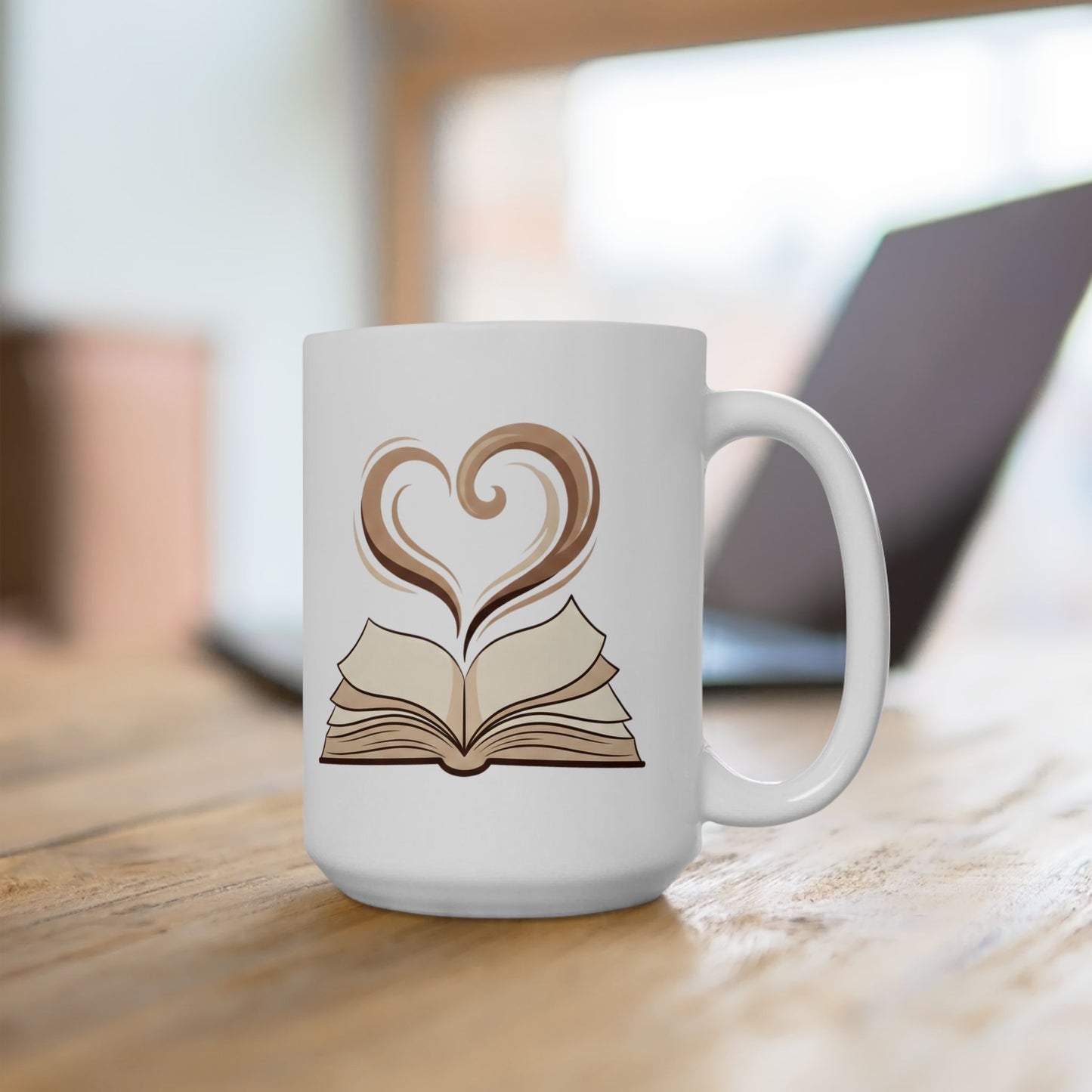 Book and Coffee Mug – Cozy Book Lover Coffee Cup Illustration - BOOKISH & BREW