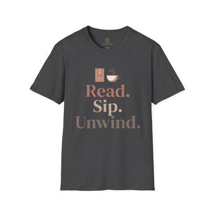 Read Sip Unwind T-Shirt – Cozy Book and Coffee Tee - BOOKISH & BREW