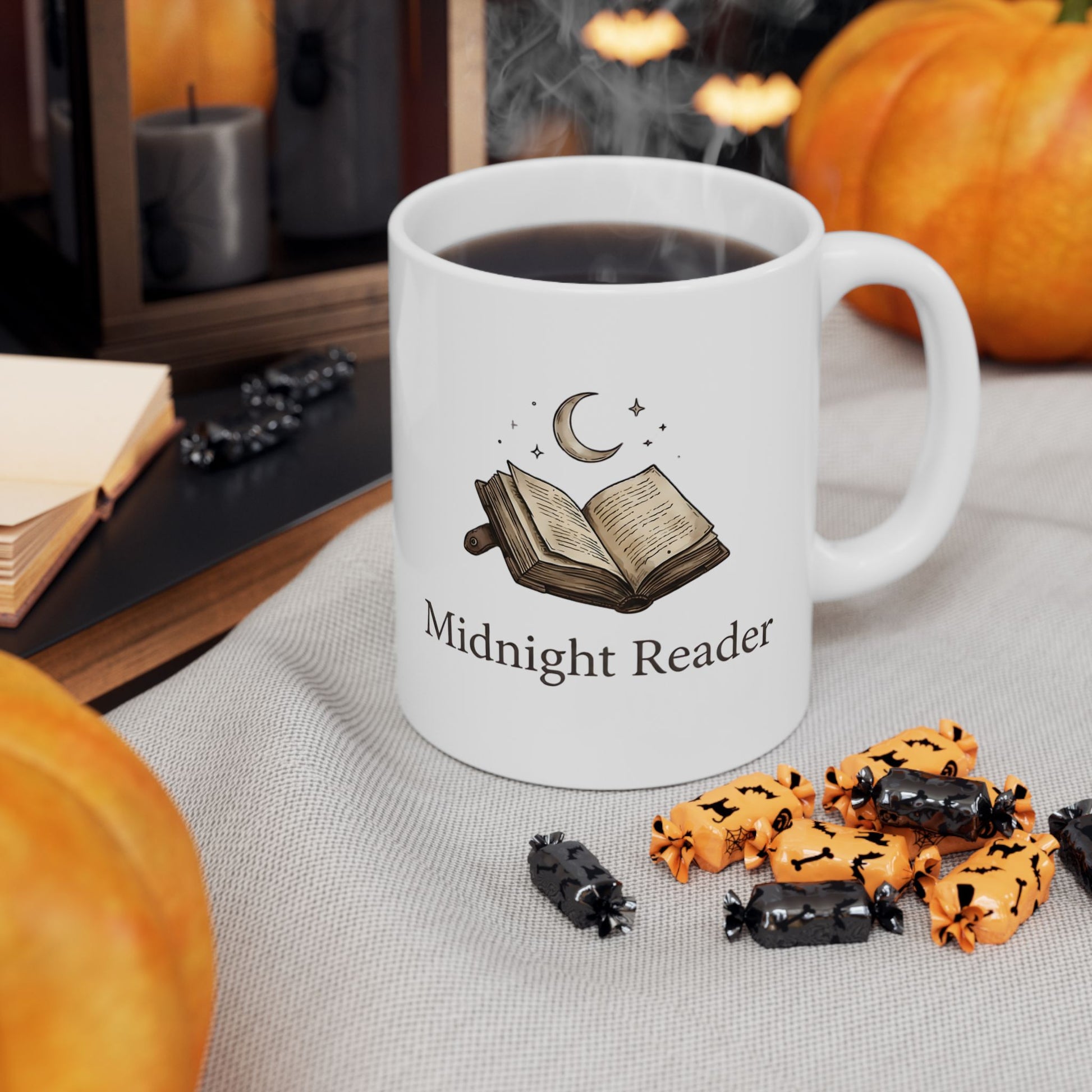 Midnight Reader Mug – Night Book Lover Coffee Cup - BOOKISH & BREW