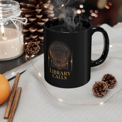The Library Calls Mug | Gothic Library Dark Academia Coffee Cup | Reader Gift - BOOKISH & BREW