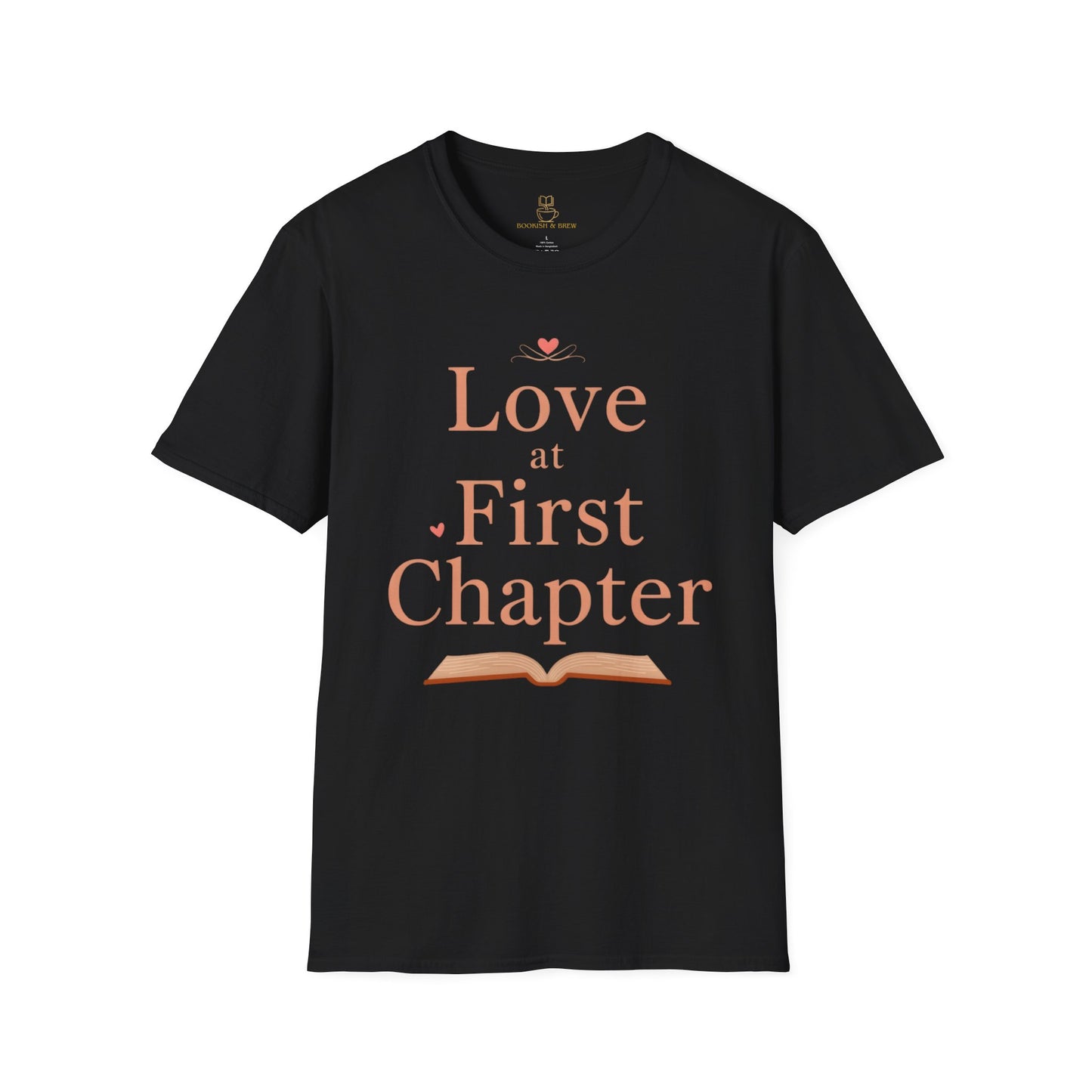 Love at First Chapter T-Shirt | Romance Reader Gift & Bookish Tee Printify