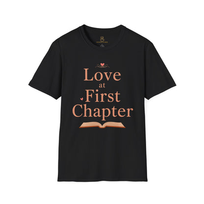 Love at First Chapter T-Shirt | Romance Reader Gift & Bookish Tee Printify