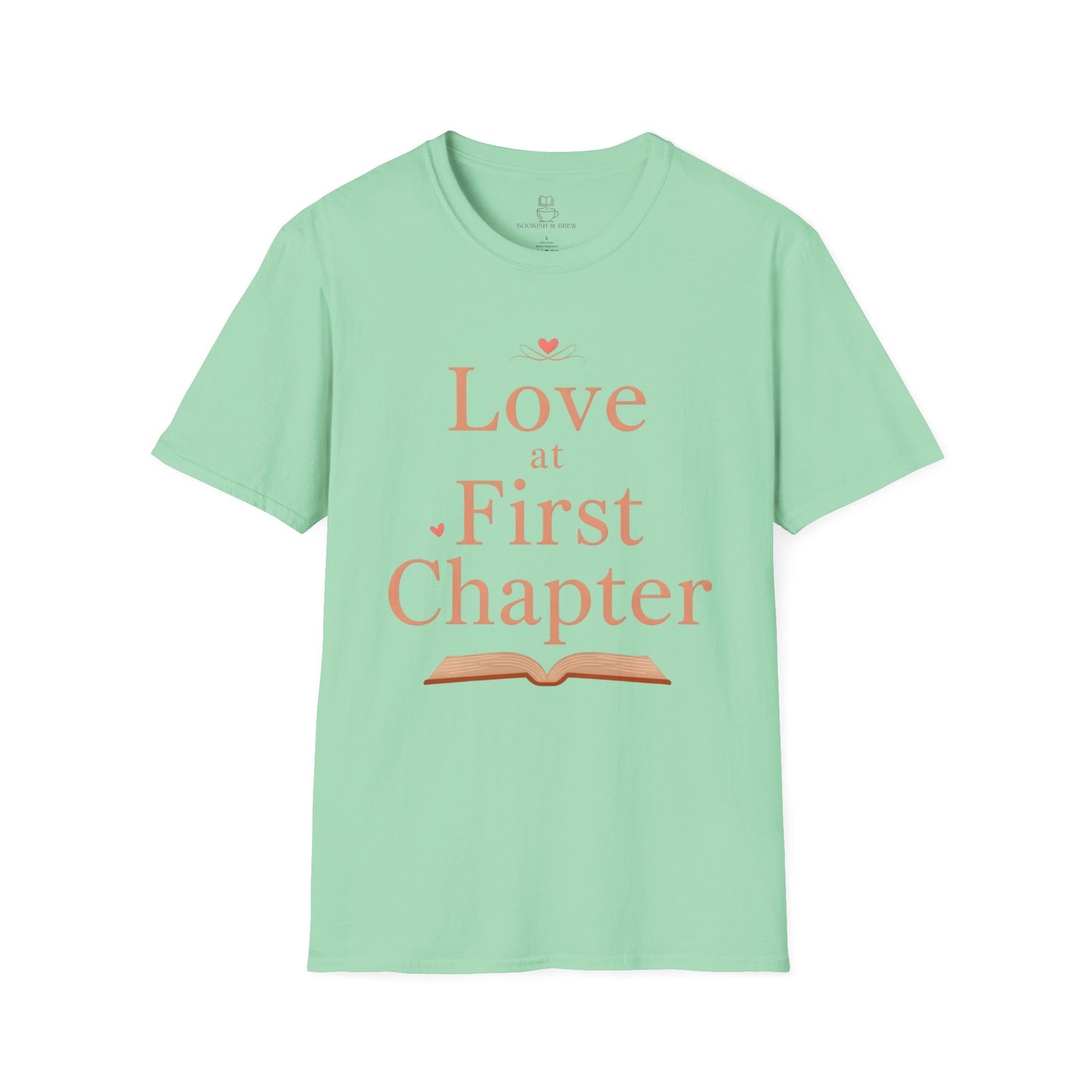 Love at First Chapter T-Shirt | Romance Reader Gift & Bookish Tee Printify