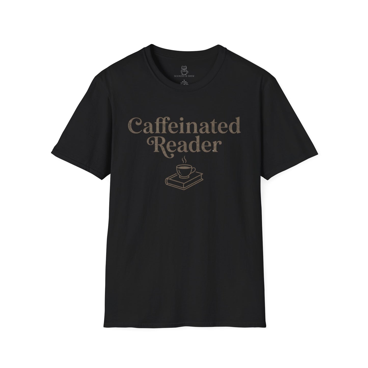 Caffeinated Reader T-Shirt – Book Lover Coffee Tee - BOOKISH & BREW