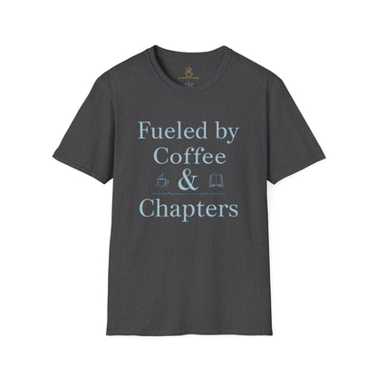 Fueled by Coffee & Chapters T-Shirt | Bookish Coffee Tee - BOOKISH & BREW