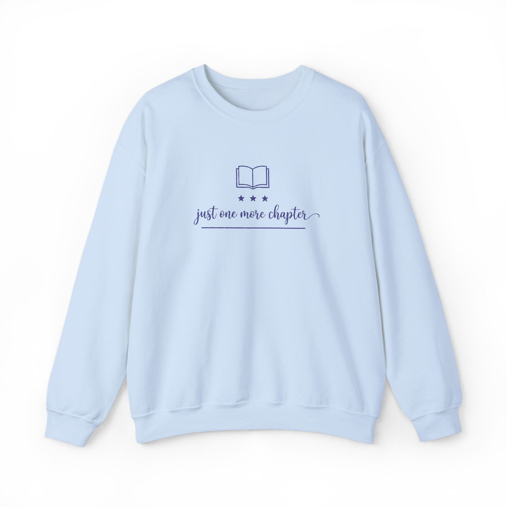 Just One More Chapter Embroidered Sweatshirt Printify