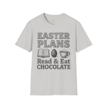 Easter T-shirt — "Read & Eat Chocolate" Holiday Tee Printify