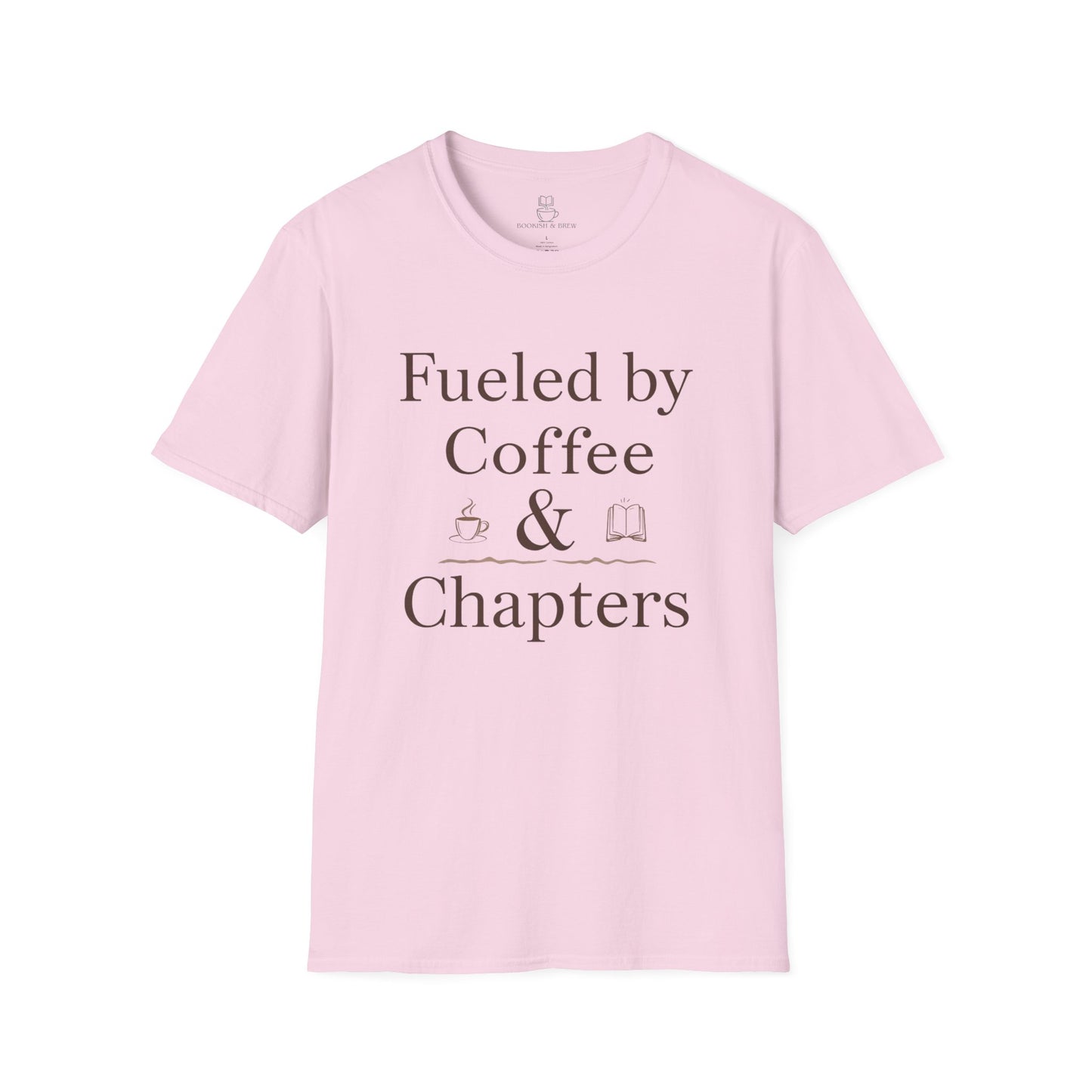 Fueled by Coffee & Chapters T-Shirt | Bookish Coffee Tee - BOOKISH & BREW