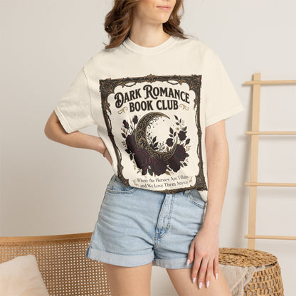 Dark Romance Book Club Shirt — Where The Heroes Are Villains Bookish Tee Dark Romance Reader Gift Comfort Colors Morally Grey Shirt BookTok Smut Reader Tee