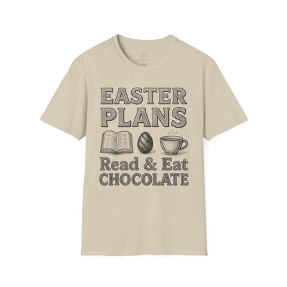Easter T-shirt — "Read & Eat Chocolate" Holiday Tee Printify
