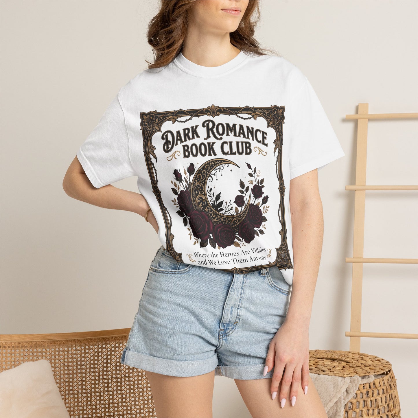 Dark Romance Book Club Shirt — Where The Heroes Are Villains Bookish Tee Dark Romance Reader Gift Comfort Colors Morally Grey Shirt BookTok Smut Reader Tee
