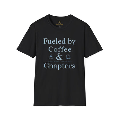Fueled by Coffee & Chapters T-Shirt | Bookish Coffee Tee - BOOKISH & BREW