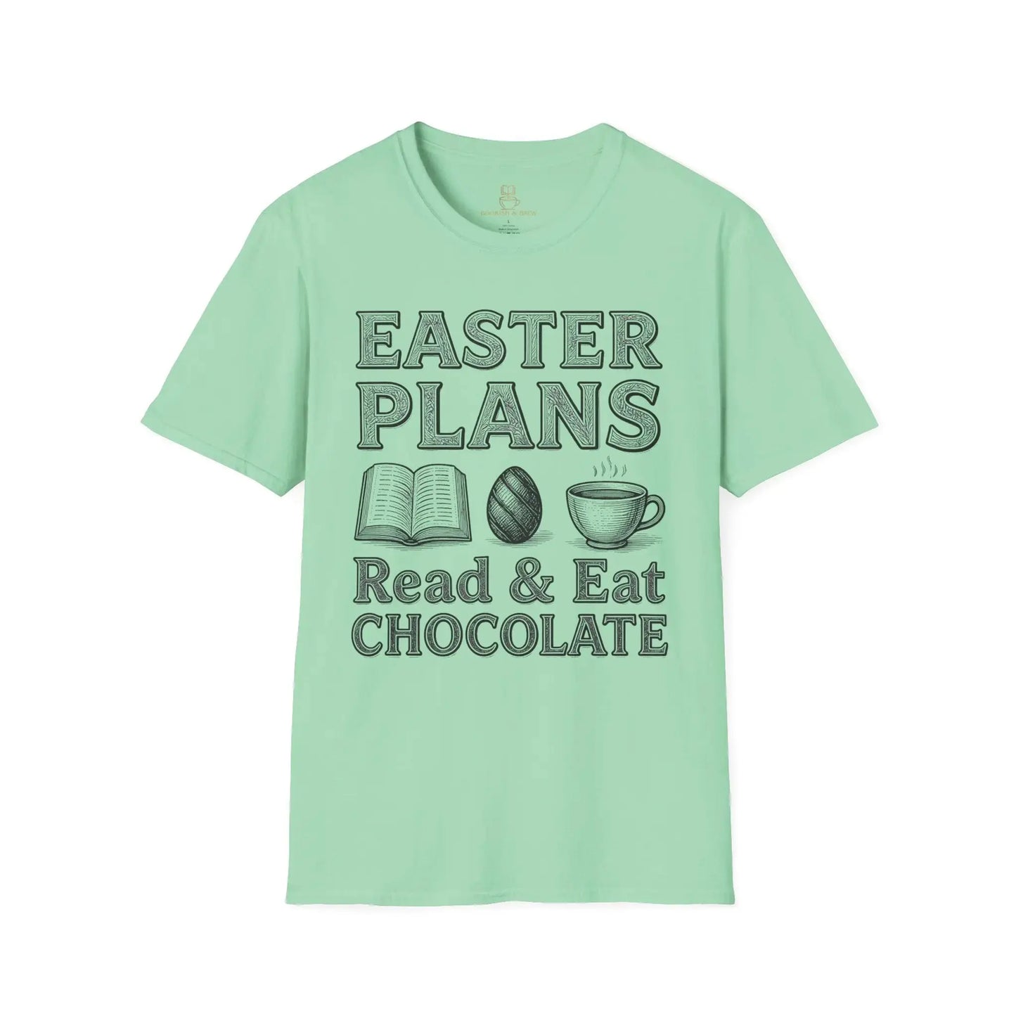 Easter T-shirt — "Read & Eat Chocolate" Holiday Tee Printify