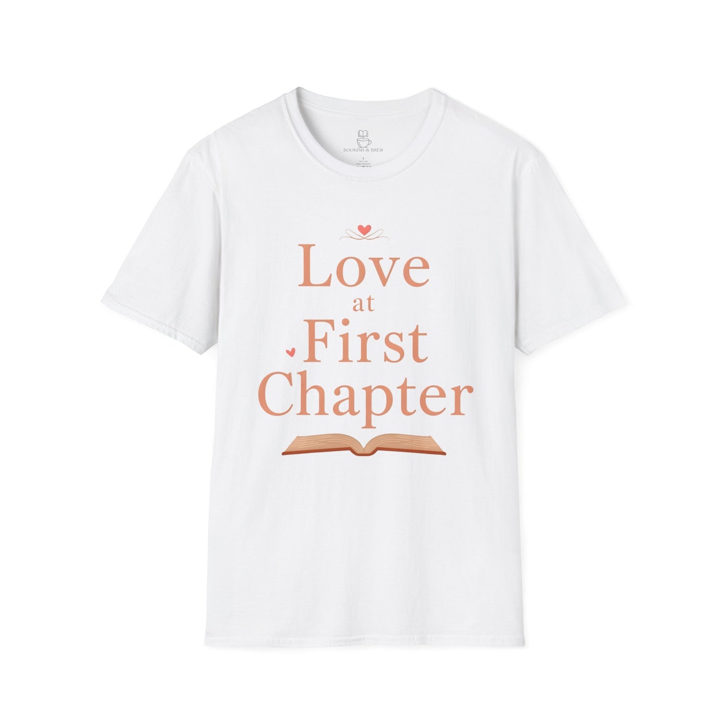 Love at First Chapter T-Shirt | Romance Reader Gift & Bookish Tee Printify