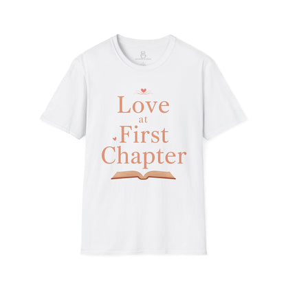 Love at First Chapter T-Shirt | Romance Reader Gift & Bookish Tee Printify
