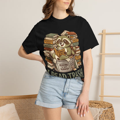 Funny Raccoon Reading Shirt — I Read Trash and I Have No Regrets — Book Lover Tee Bookish Gift Reader Shirt Comfort Colors Bookworm Gift