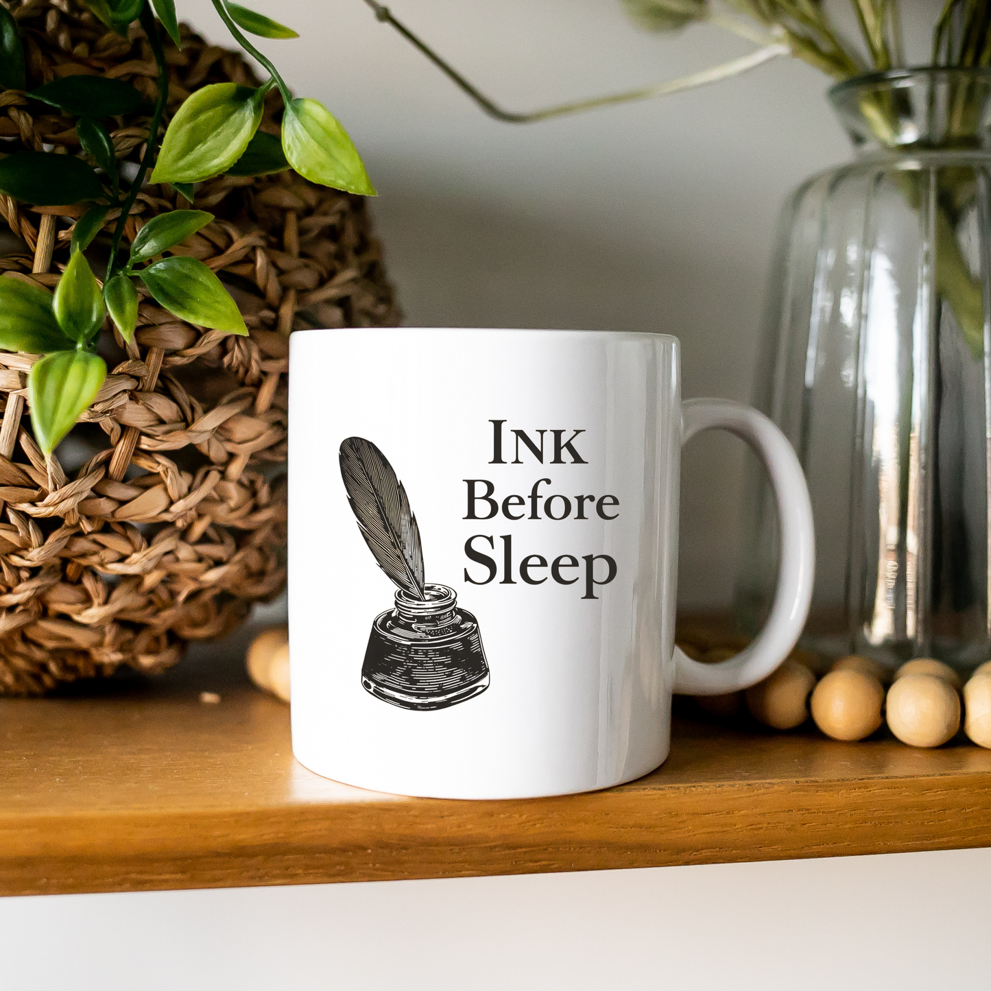 Ink Before Sleep Mug | Writer Dark Academia Coffee Cup | Literary Gothic Gift - BOOKISH & BREW
