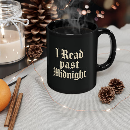 I Read Past Midnight Mug | Dark Academia Book Lover Coffee Cup | Gothic Literary Gift - BOOKISH & BREW