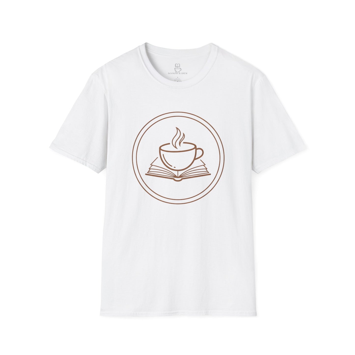 Book and Coffee Emblem T-Shirt – Minimal Bookish Apparel - BOOKISH & BREW
