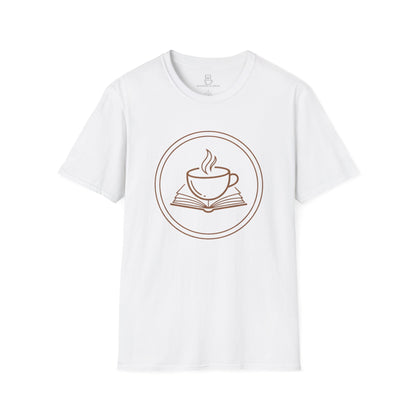 Book and Coffee Emblem T-Shirt – Minimal Bookish Apparel - BOOKISH & BREW