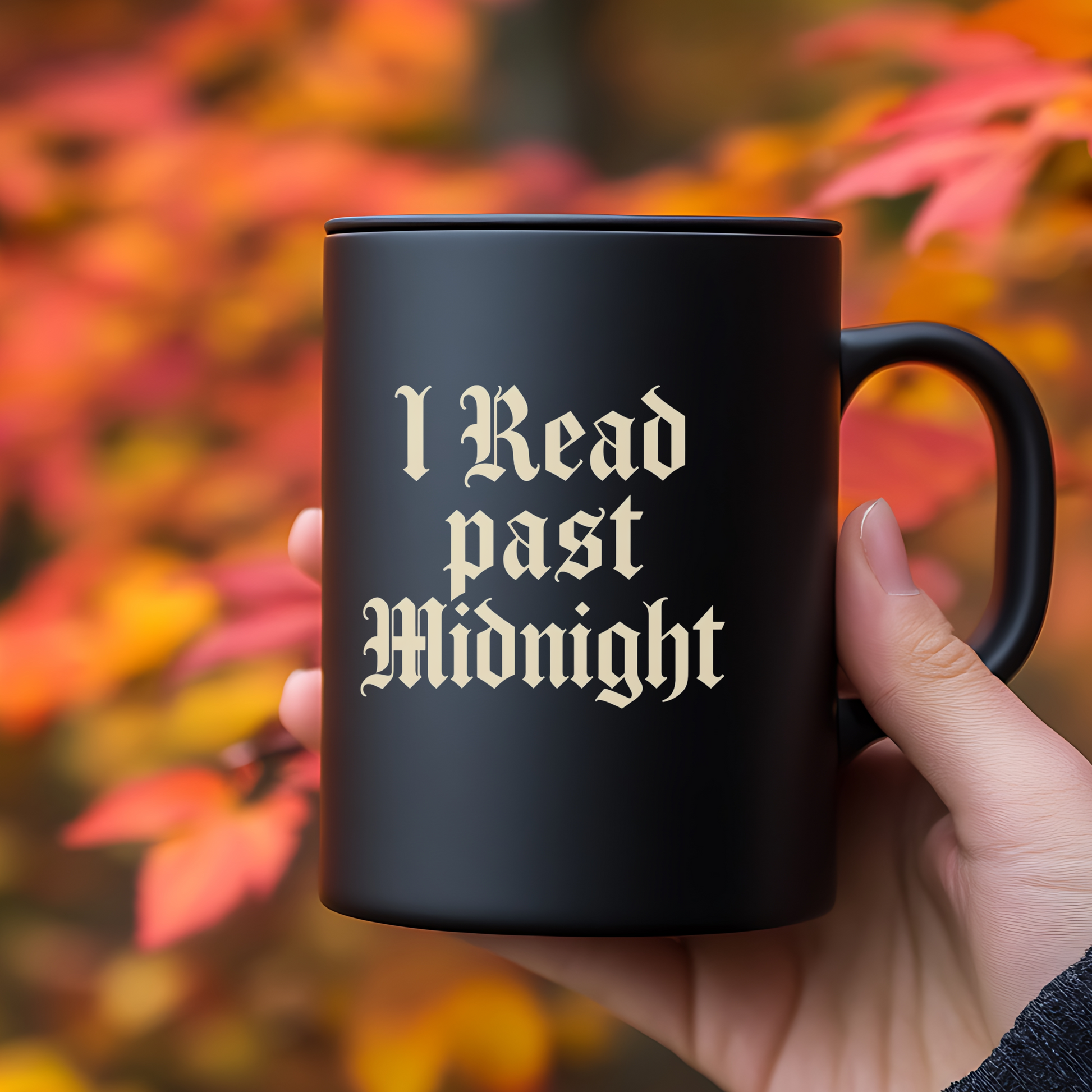I Read Past Midnight Mug | Dark Academia Book Lover Coffee Cup | Gothic Literary Gift - BOOKISH & BREW