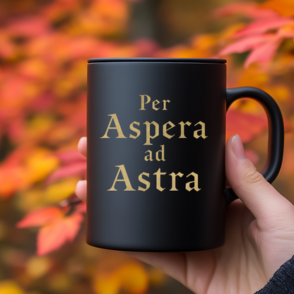Per Aspera ad Astra Mug | Latin Quote Dark Academia Coffee Mug | Literary Gift - BOOKISH & BREW
