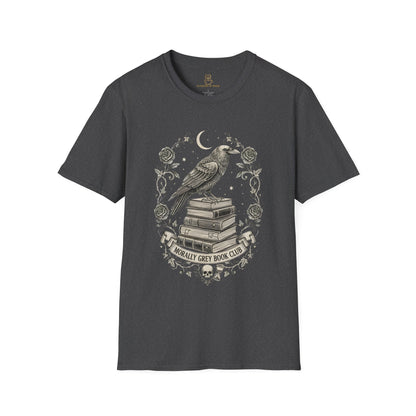 Gothic Raven Book Club T-Shirt - Morally Grey Book Club - BOOKISH & BREW
