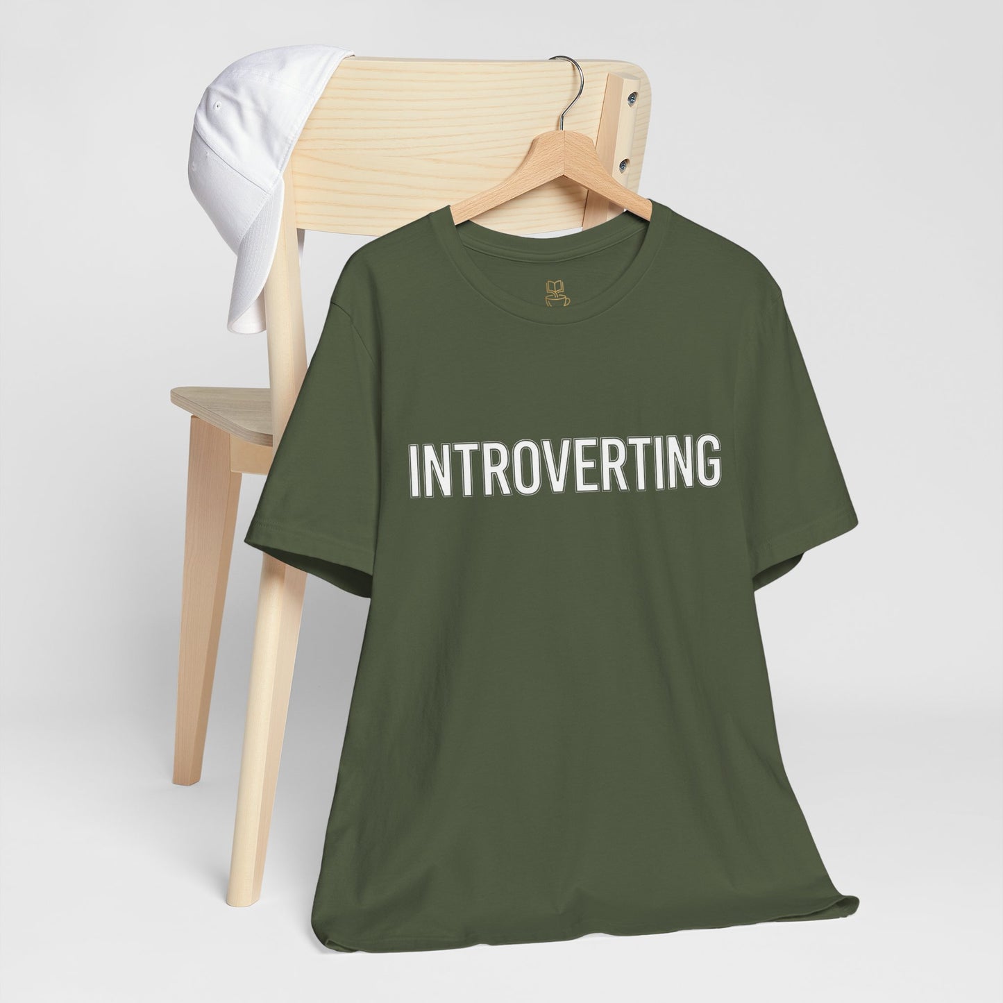 Introverting T-Shirt — Minimalist 'INTROVERTING' Graphic Tee for Introverts