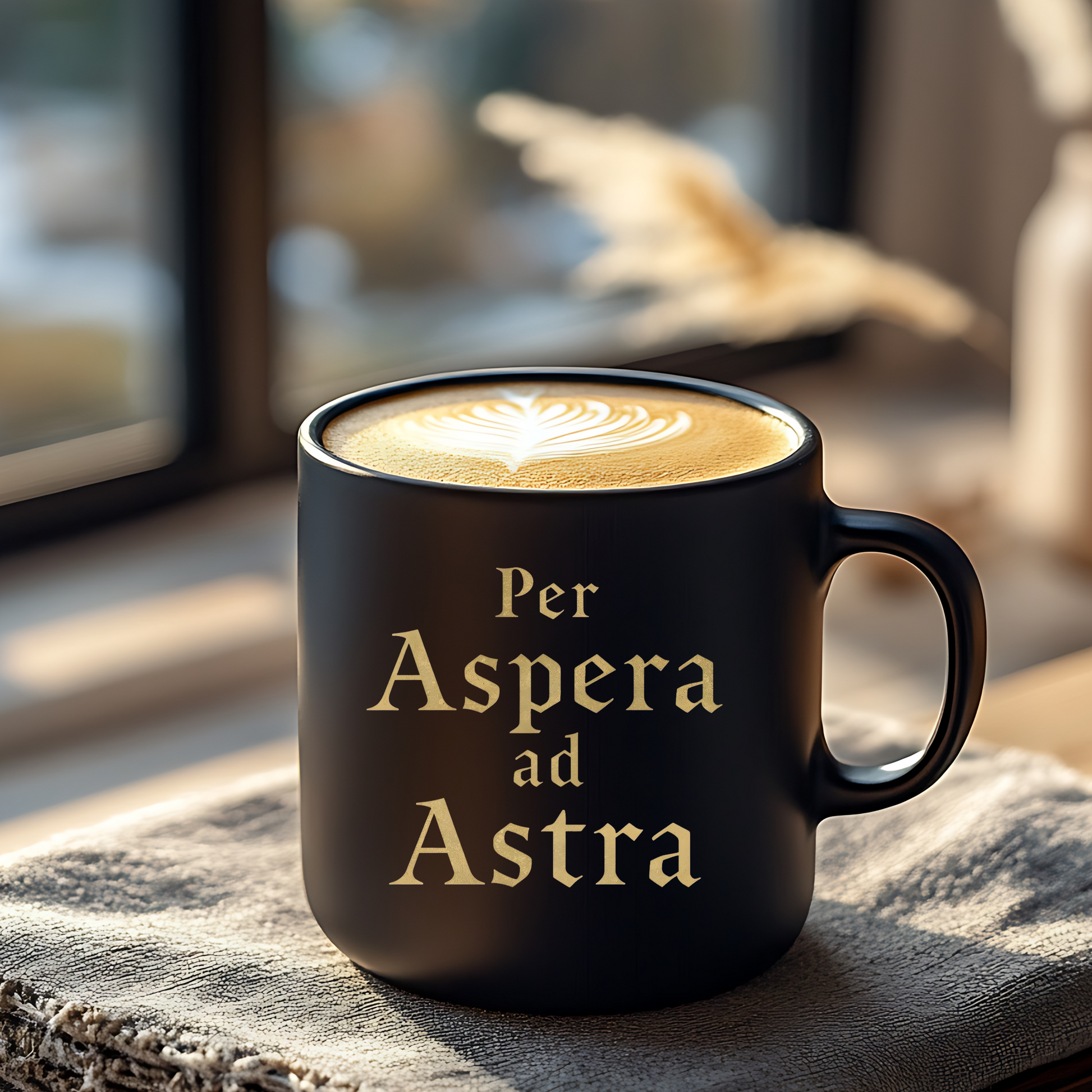 Per Aspera ad Astra Mug | Latin Quote Dark Academia Coffee Mug | Literary Gift - BOOKISH & BREW