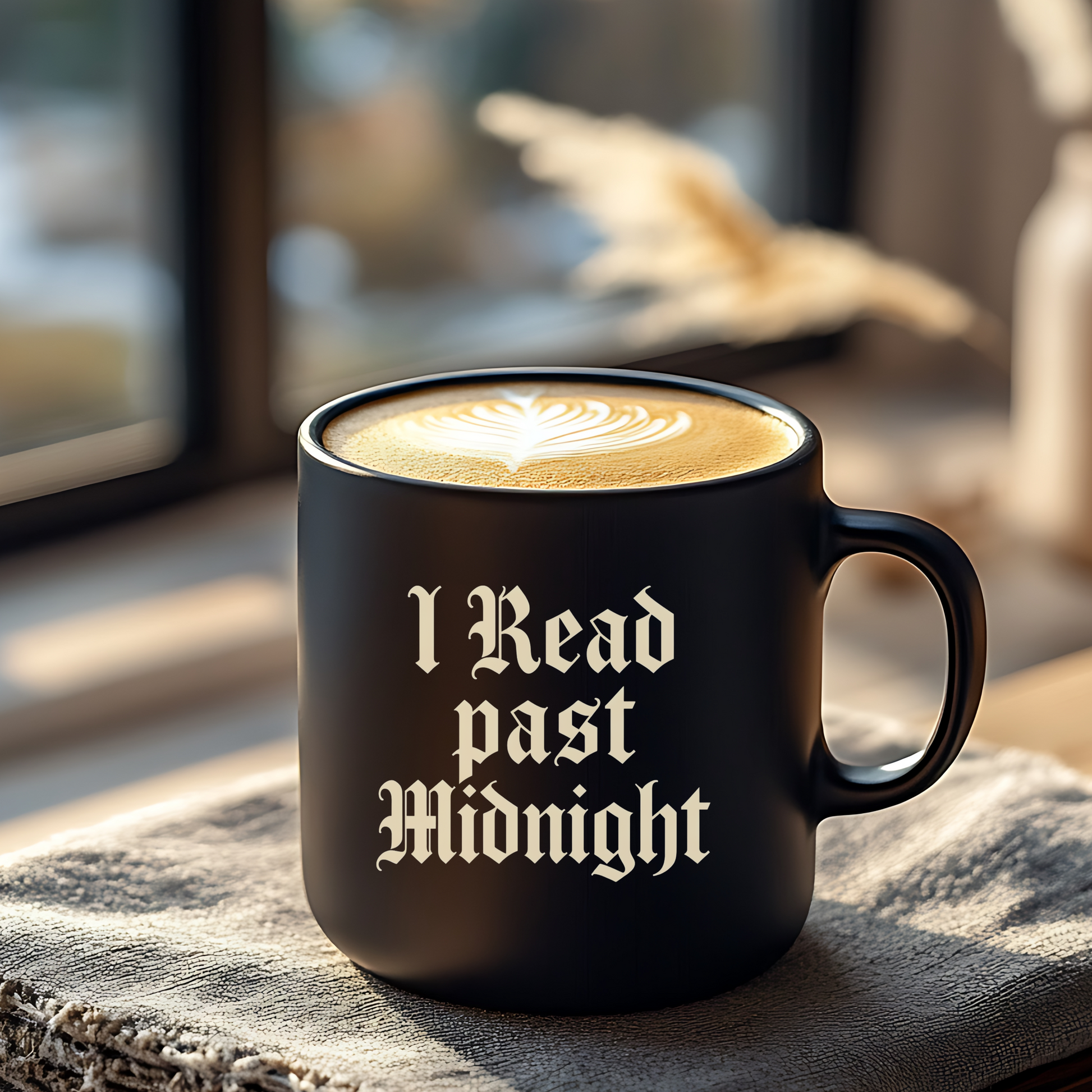 I Read Past Midnight Mug | Dark Academia Book Lover Coffee Cup | Gothic Literary Gift - BOOKISH & BREW