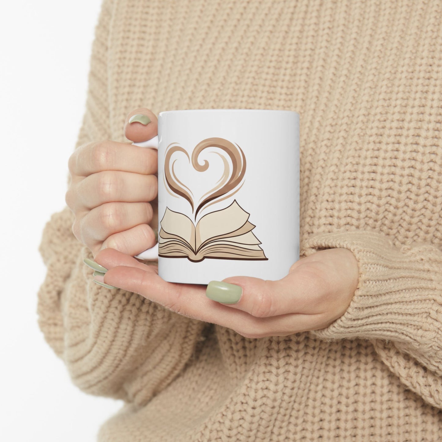 Book and Coffee Mug – Cozy Book Lover Coffee Cup Illustration - BOOKISH & BREW