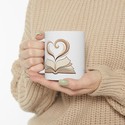 Book and Coffee Mug – Cozy Book Lover Coffee Cup Illustration - BOOKISH & BREW