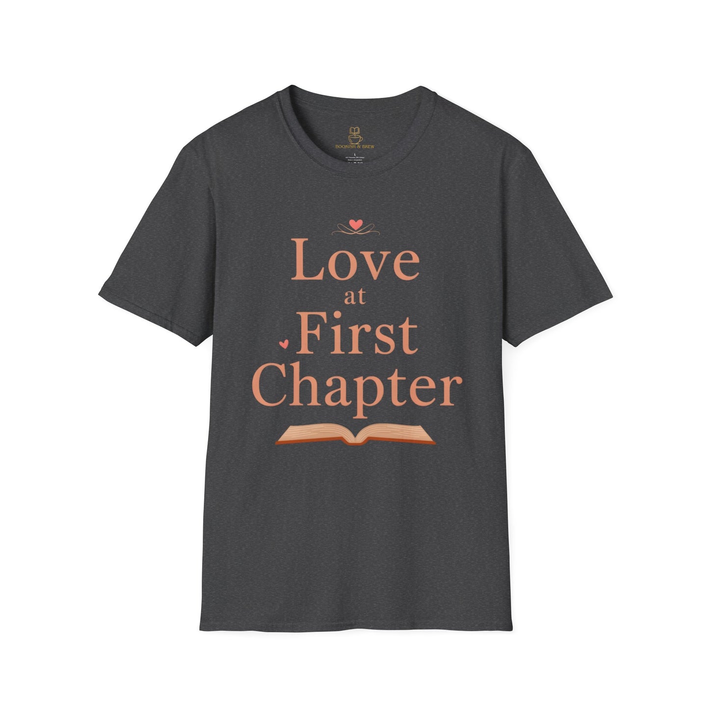 Love at First Chapter T-Shirt | Romance Reader Gift & Bookish Tee Printify