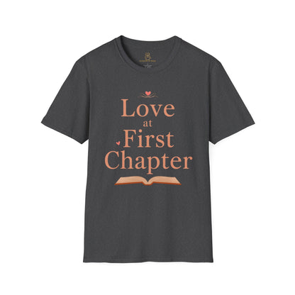 Love at First Chapter T-Shirt | Romance Reader Gift & Bookish Tee Printify