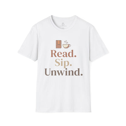 Read Sip Unwind T-Shirt – Cozy Book and Coffee Tee - BOOKISH & BREW