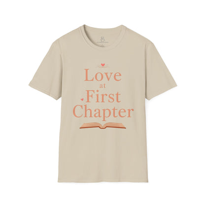 Love at First Chapter T-Shirt | Romance Reader Gift & Bookish Tee Printify