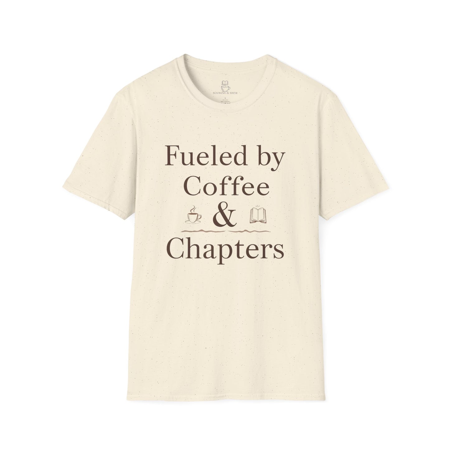 Fueled by Coffee & Chapters T-Shirt | Bookish Coffee Tee - BOOKISH & BREW