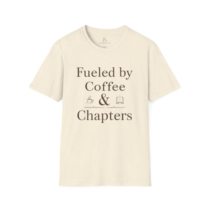Fueled by Coffee & Chapters T-Shirt | Bookish Coffee Tee - BOOKISH & BREW